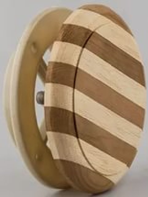 Вентиляционный клапан  "Zebra" D=100мм комбинированная древесина