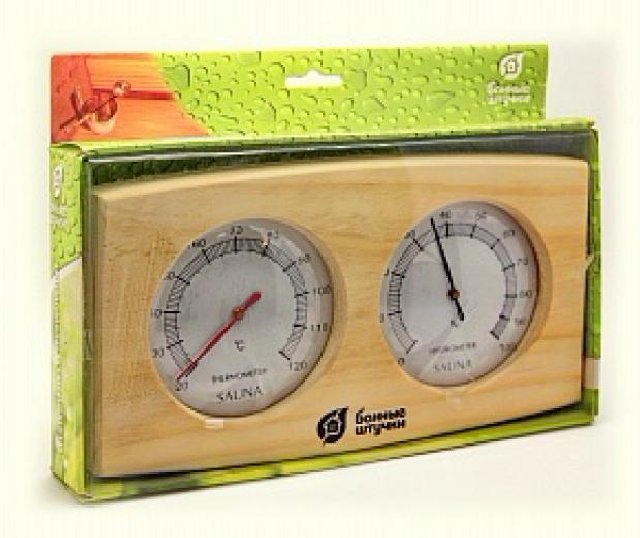 Термометр с гигрометром 24,5*13,5*3 для бани и сауны
