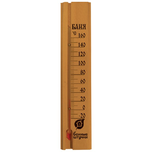 Термометр для сауны "БАНЯ", дер. в блистере (27*6,5*1,5см) 18037