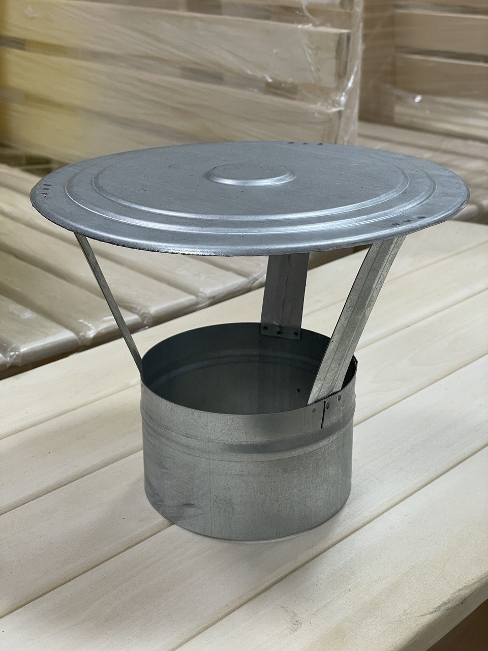Зонт 0,5 мм ф 115 мм оцинкованная сталь
